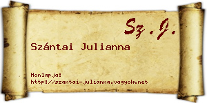 Szántai Julianna névjegykártya
