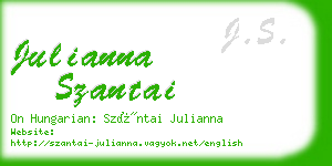 julianna szantai business card